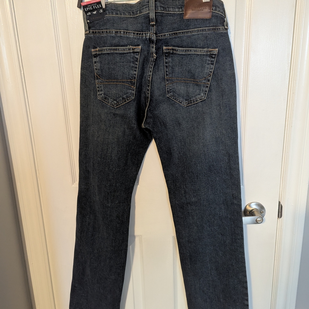 Hollister Blue Straight Jeans Classic Style - Picture 3 of 6